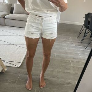 H&M White Jean Shorts Casual Essential